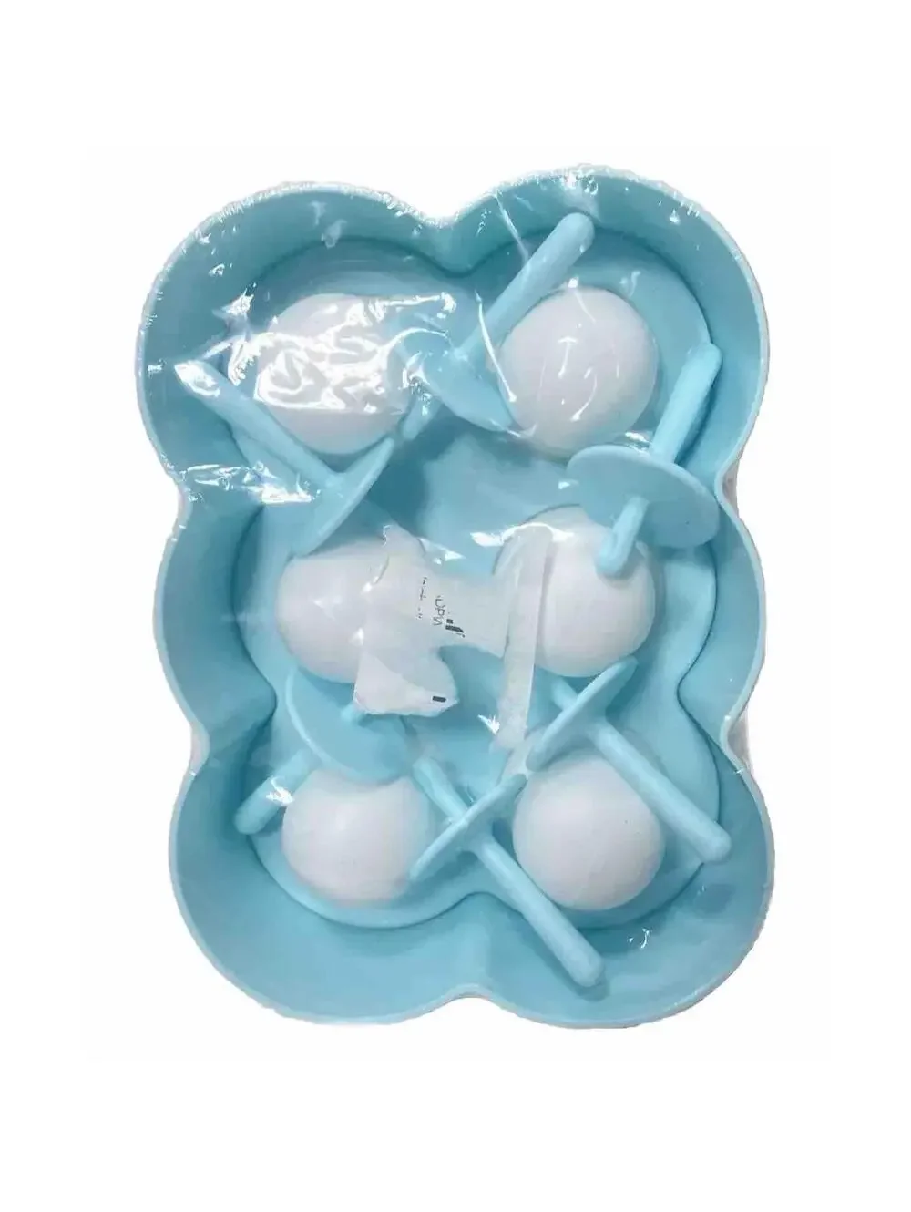 Popsicle Silicone Reusable Ice Pops Maker 6-Piece Kitchen Mold for Kids & Adults
